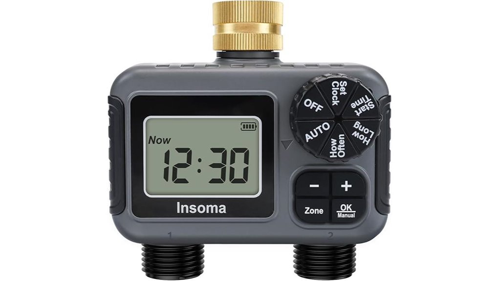 dual outlet sprinkler timer