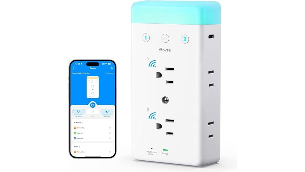 dual outlet usb light