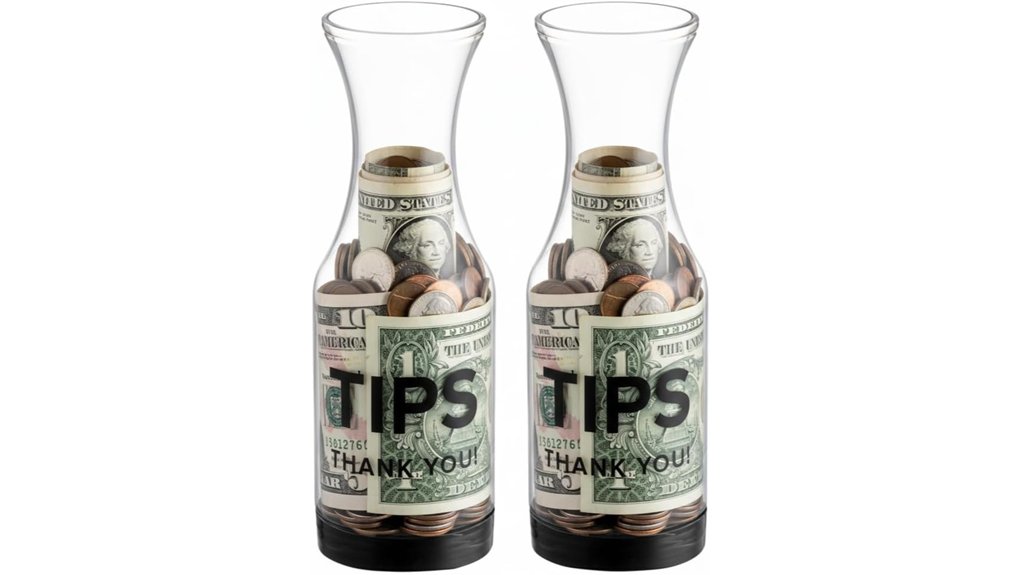 dual plastic tip jars