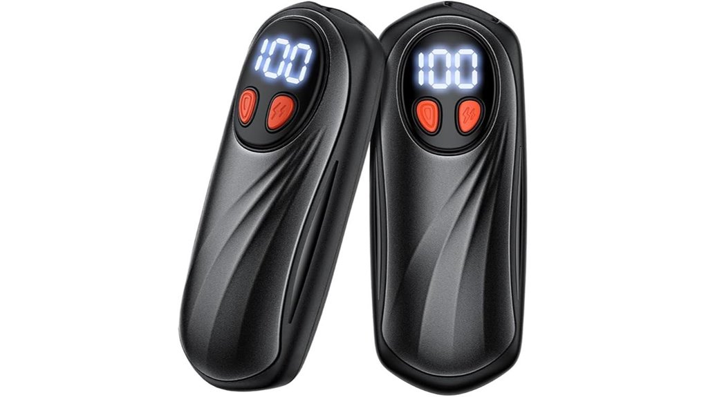 dual rechargeable 5 level handwarmers