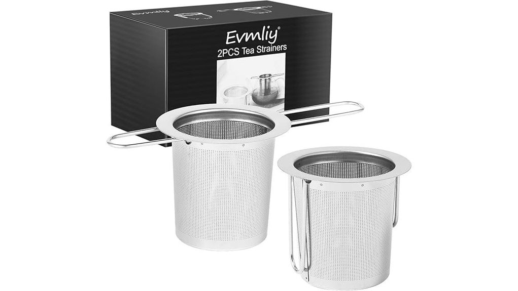 dual stainless tea strainers
