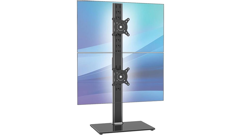 dual vertical dual monitor stand