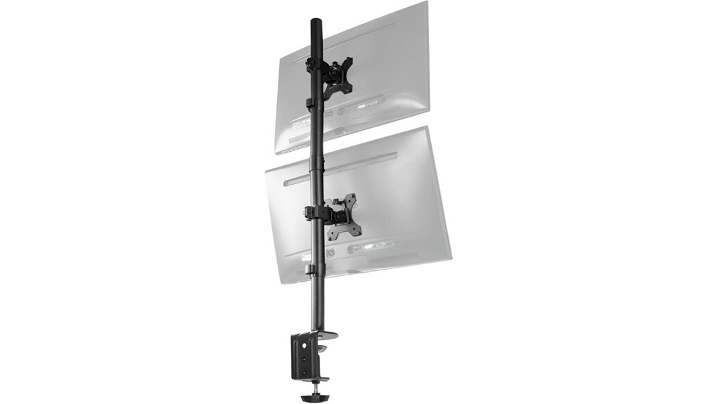 dual vertically stacked ultrawide monitor mount
