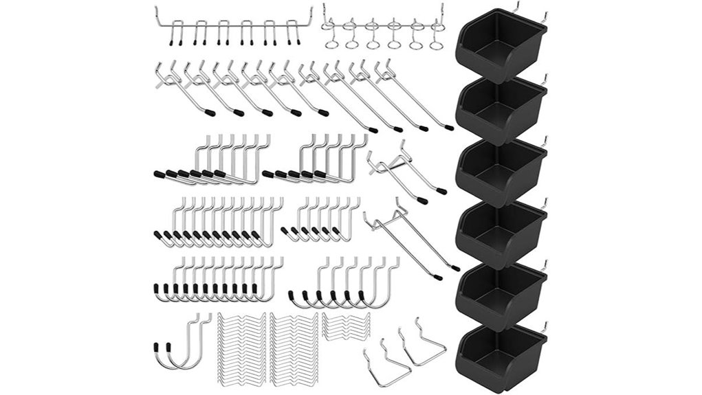 durable 121 piece pegboard kit