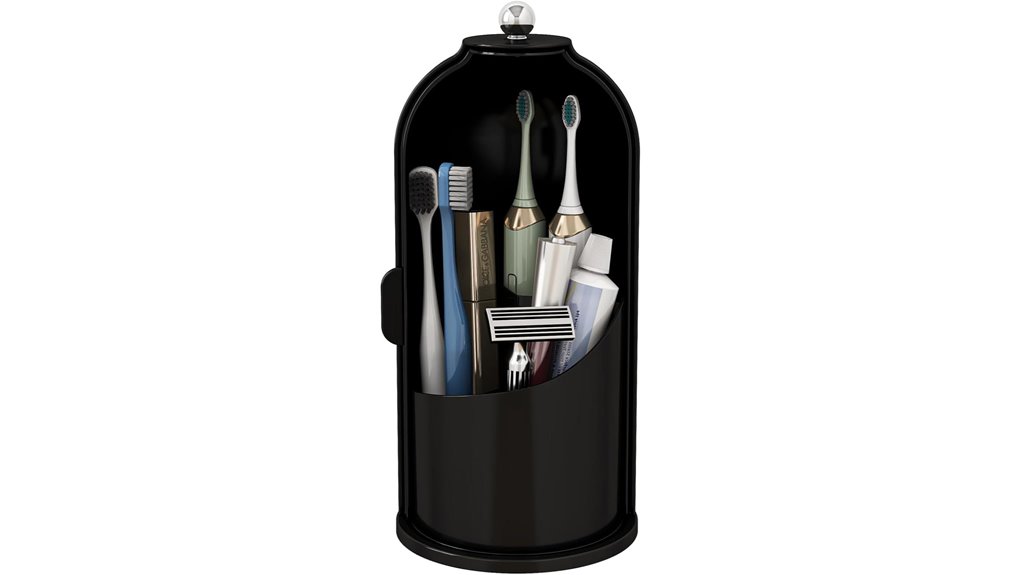 dustproof rotating toothbrush holder