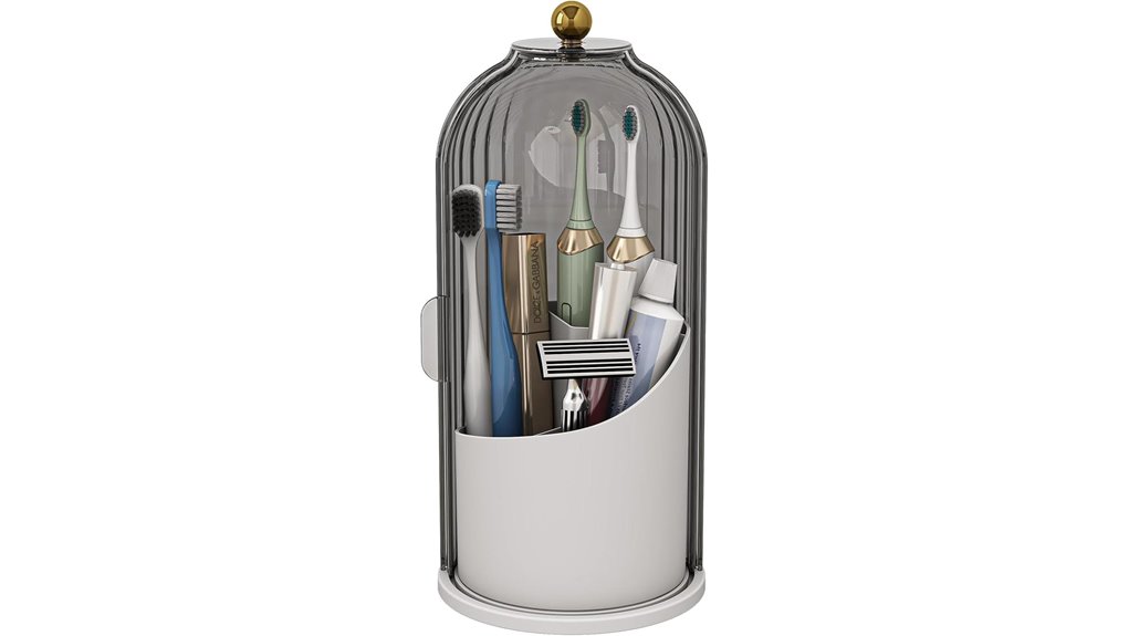 dustproof rotating toothbrush holder