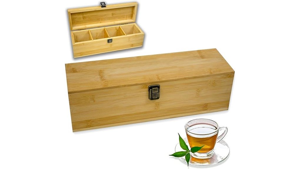 eco friendly bamboo tea organizer