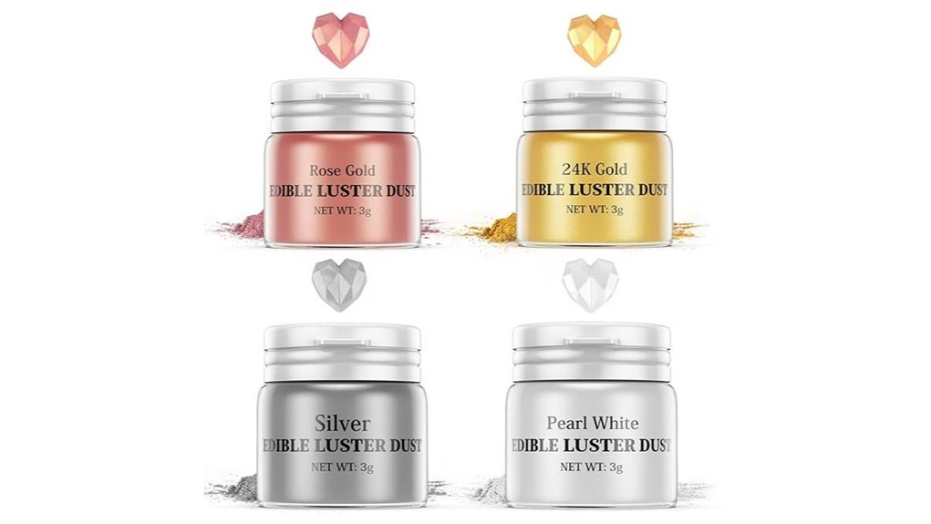 edible metallic luster dust set
