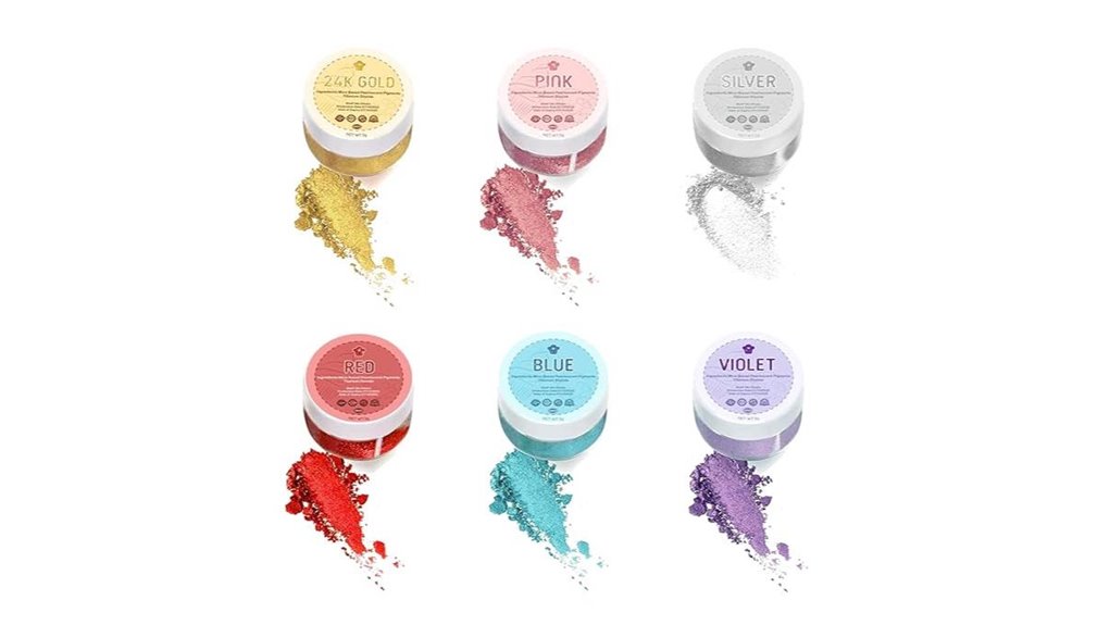edible metallic luster dust set