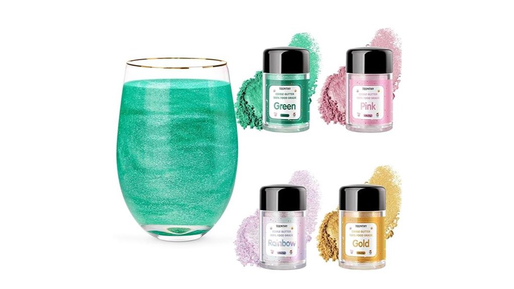 edible multicolor shimmer dust