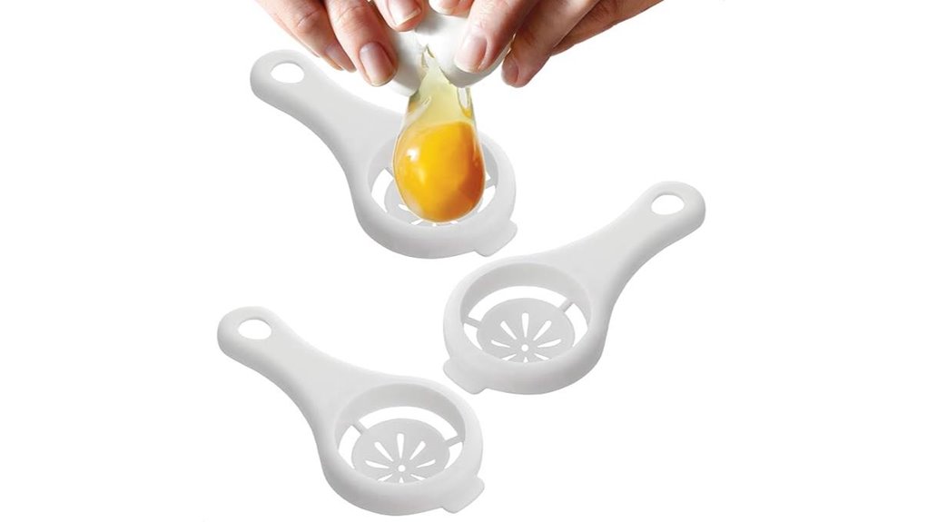 egg separator with bowl hang design