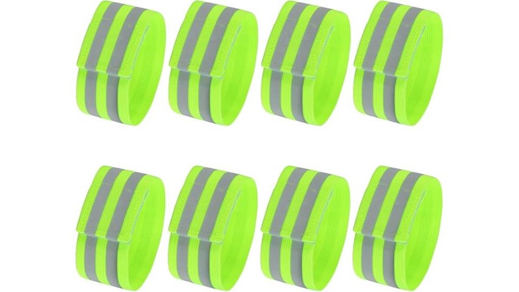 eight pack reflective adjustable bracelets