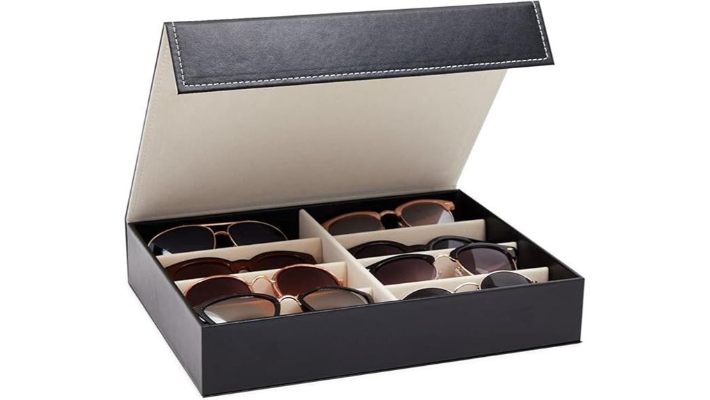 eight slot glasses case organizer