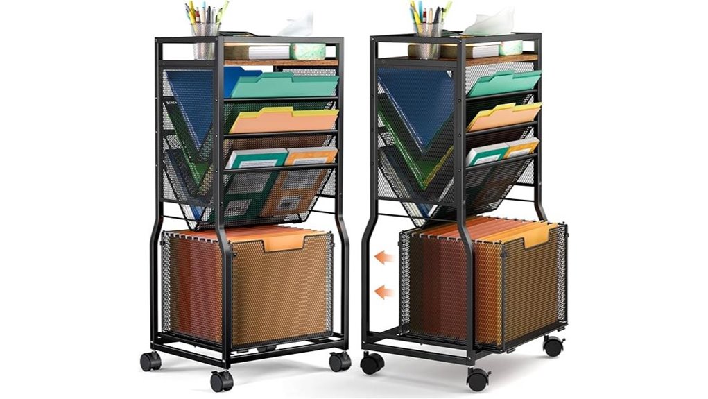 eight tier rolling bookcase cart