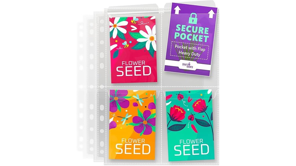 eighty pocket spill proof seed sleeves