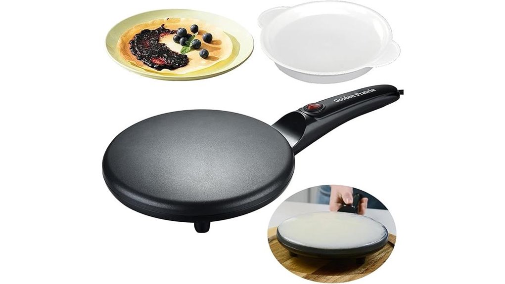 electric crepe maker with batter tray