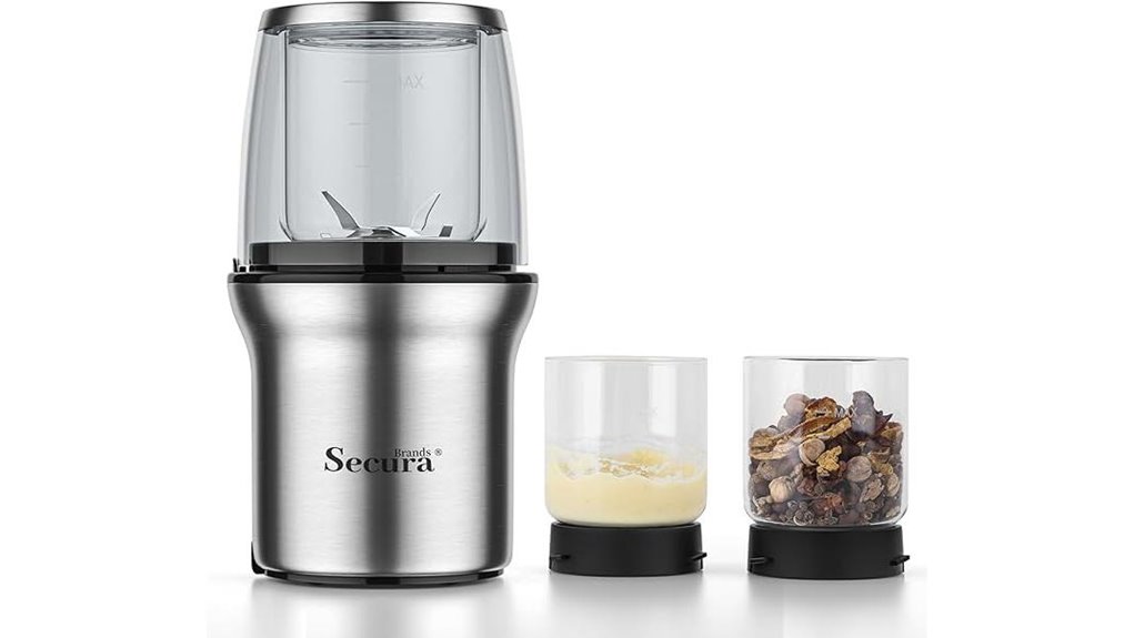 electric grinder with glass bowls