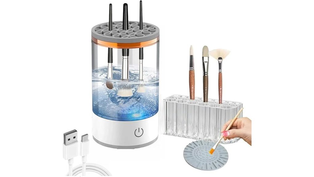 electric paint brush rinse