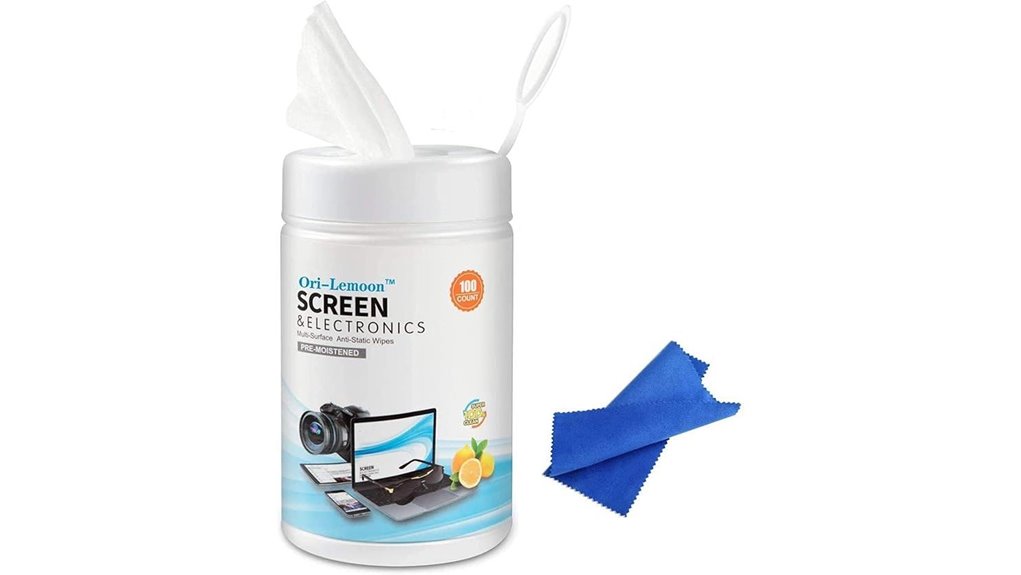 electronics and screen cleaning wipes