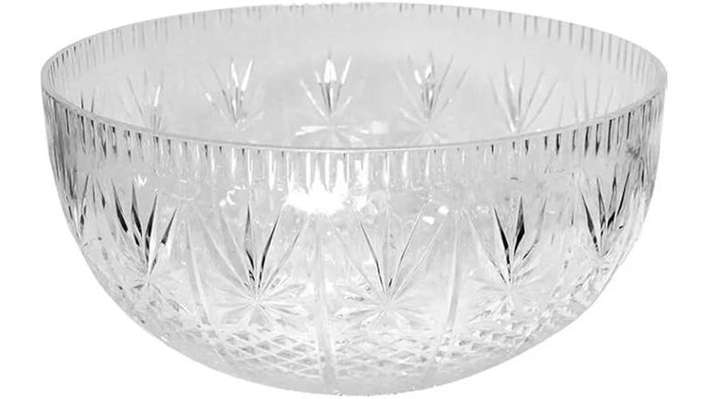 elegant crystal clear punch bowl set