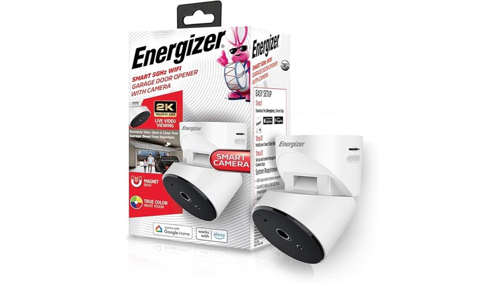 energizer smart 5ghz garage door opener with camera