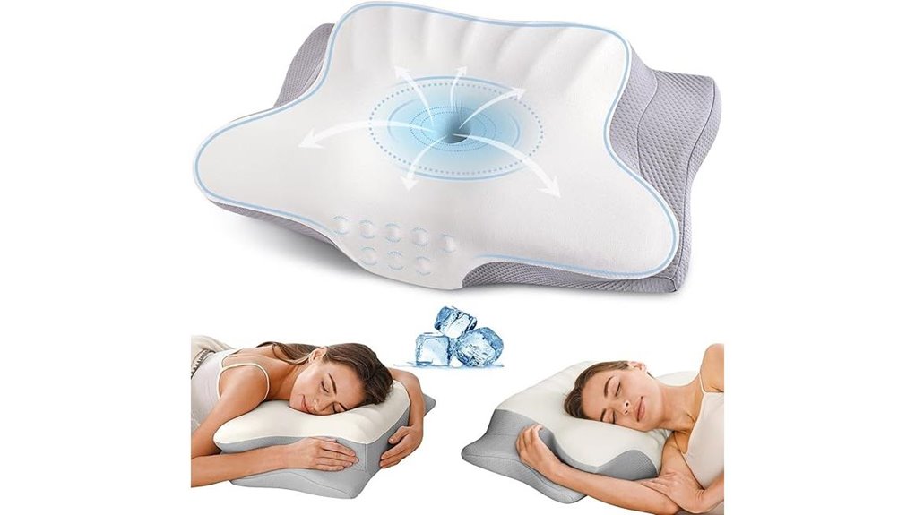 ergonomic cervical cooling pillow