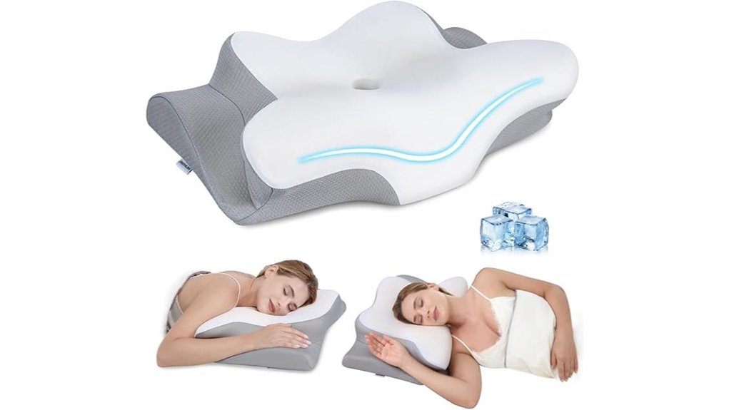 ergonomic dual height cervical pillow