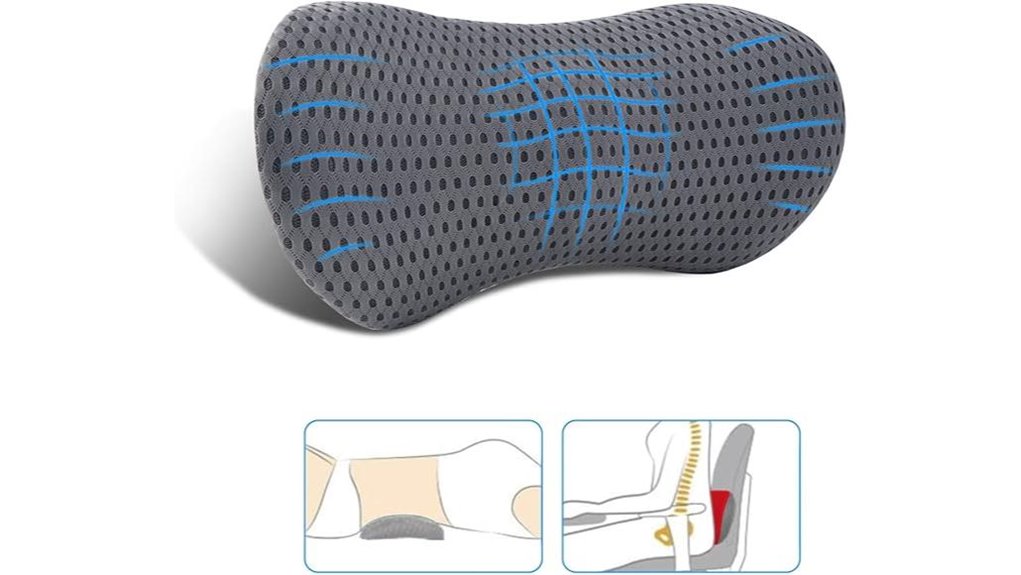 ergonomic foam lumbar pillow