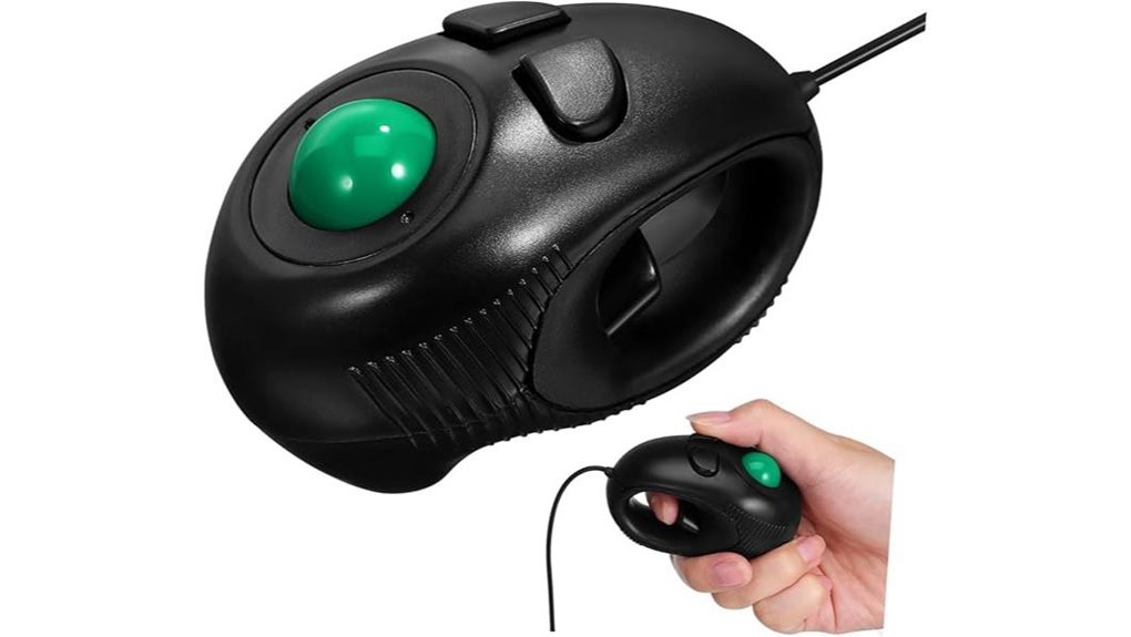 ergonomic mini black trackball