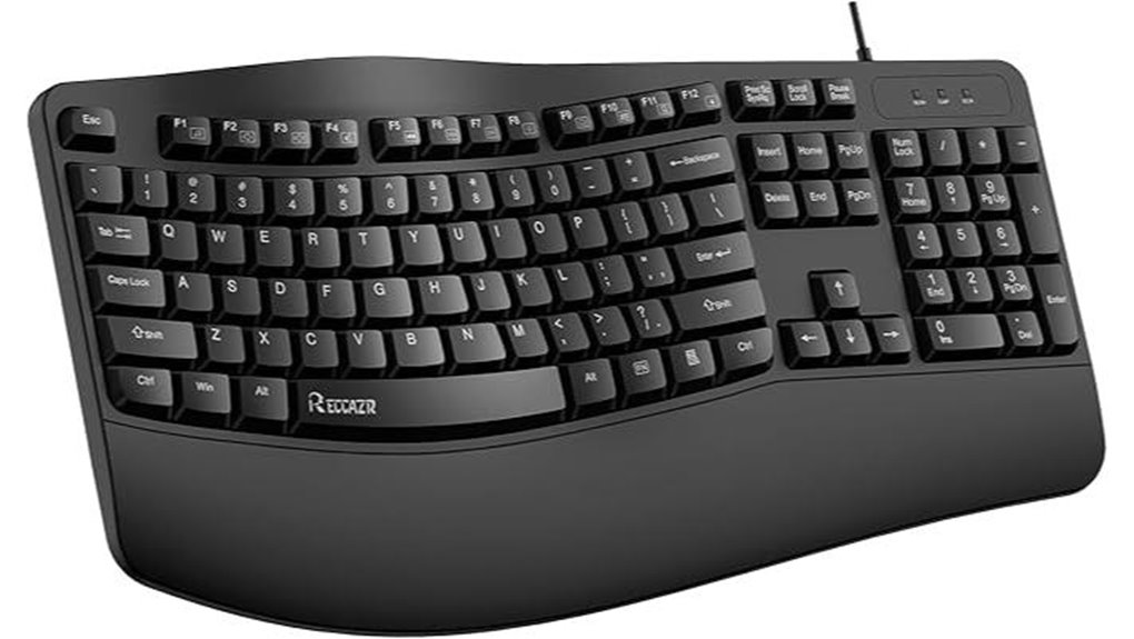 ergonomic reccazr black keyboard