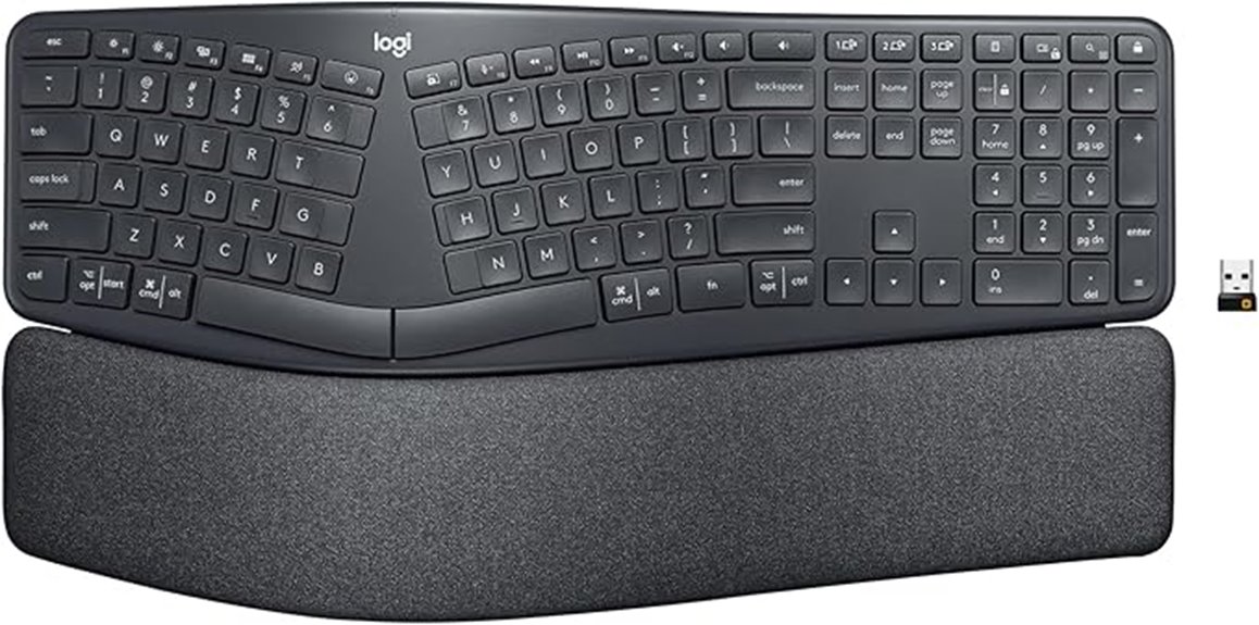 ergonomic split wireless keyboard