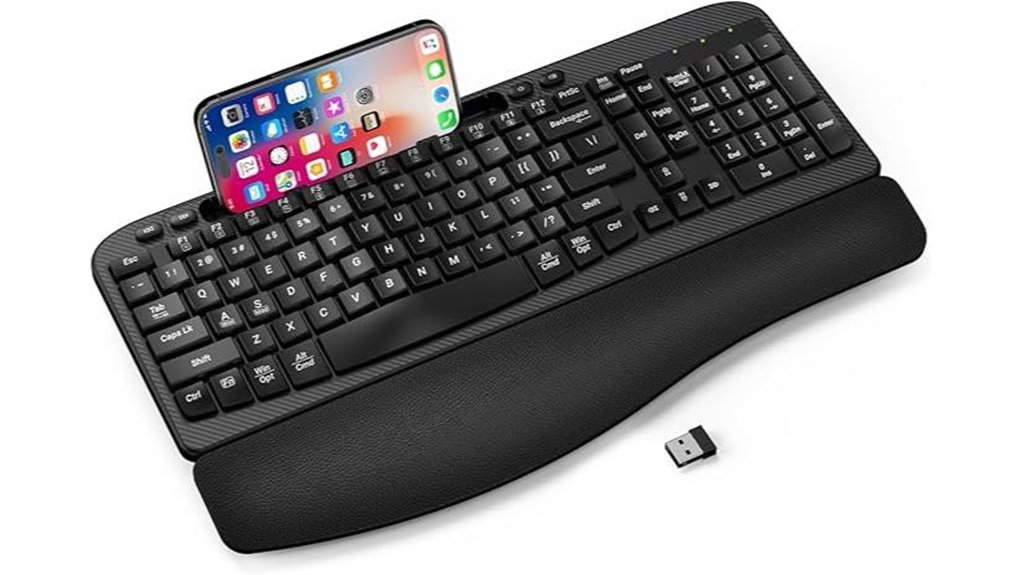 ergonomic wristphone wireless keyboard