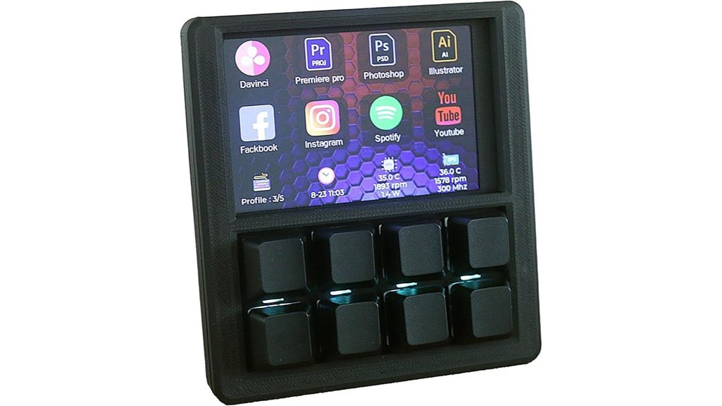 esp32 mechanical macropad display