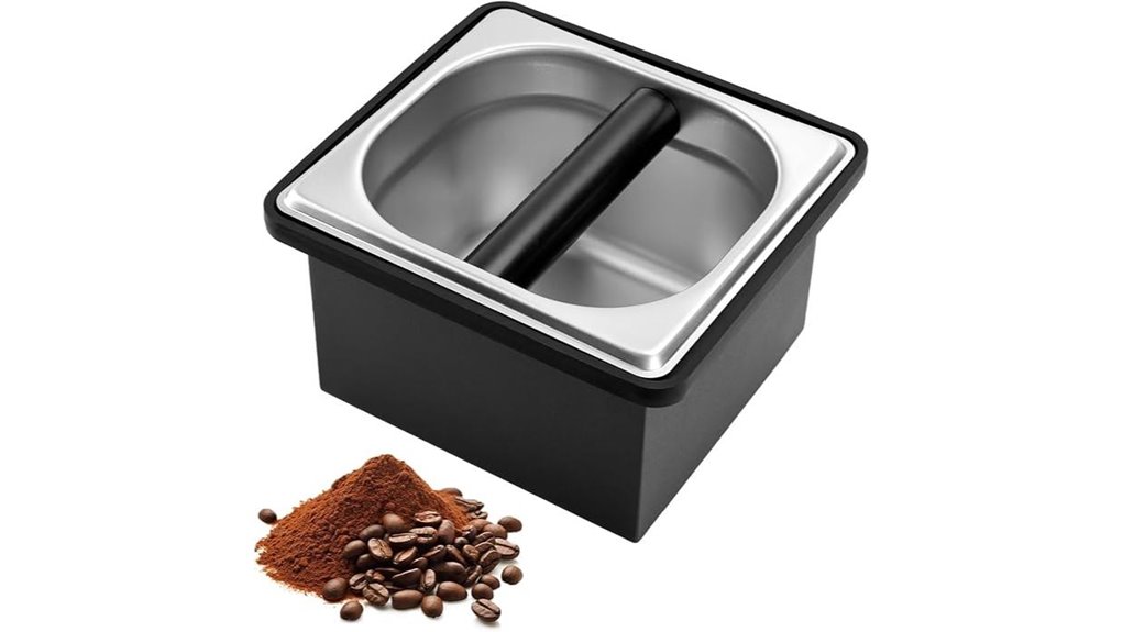 espresso knock box stainless steel