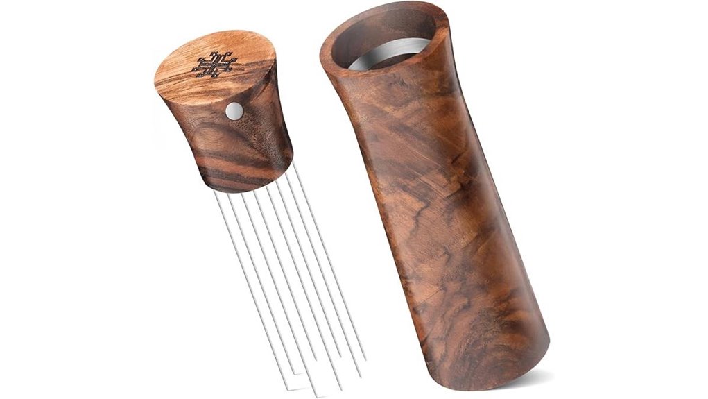 espresso stirrers in walnut