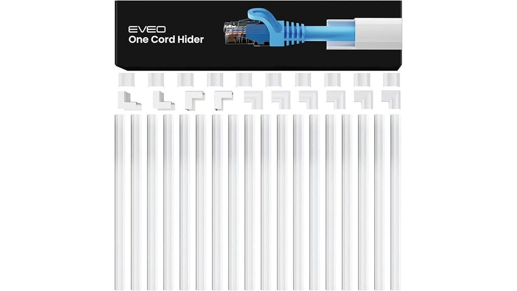 eveo white wall cord concealer