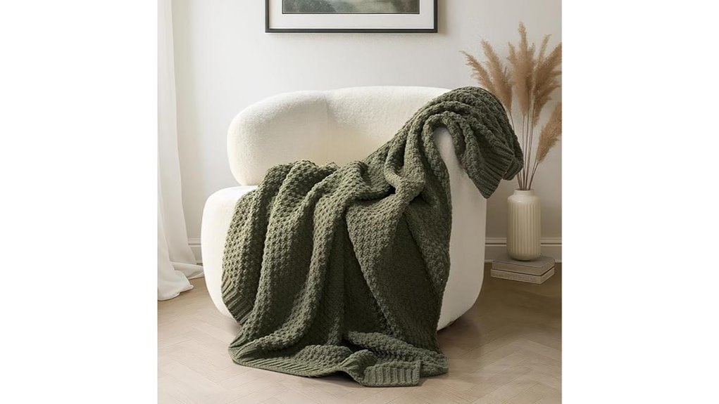 evergracehome chunky chenille throw