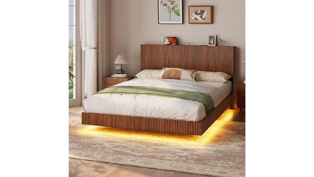 evermagin walnut bed frame