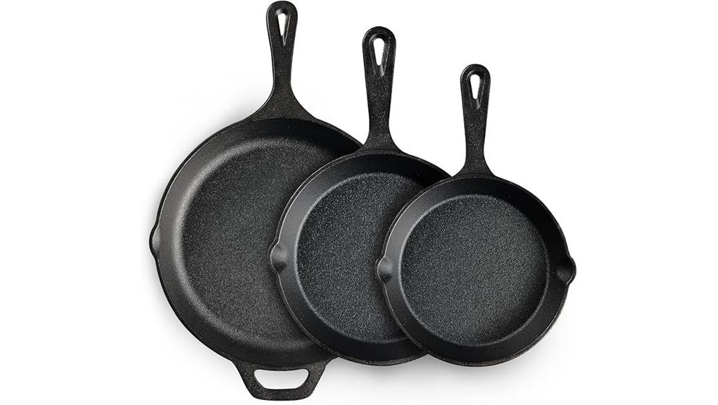 ewfen cast iron skillet set