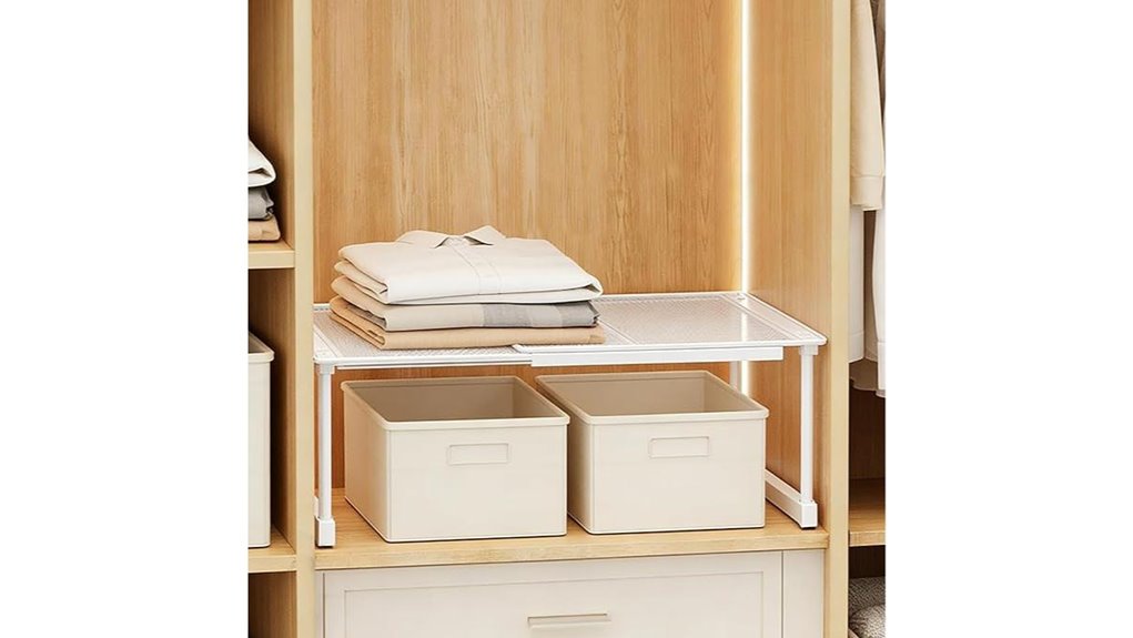 expandable closet shelf adjustable