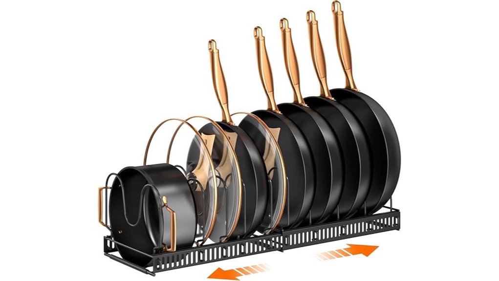 expandable pot and pan rack