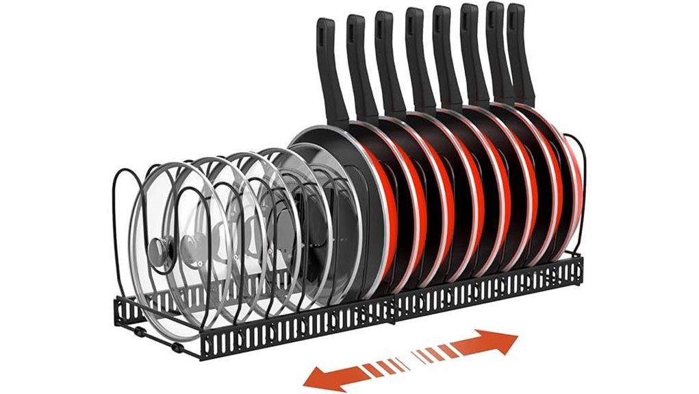 expandable pot and pan rack