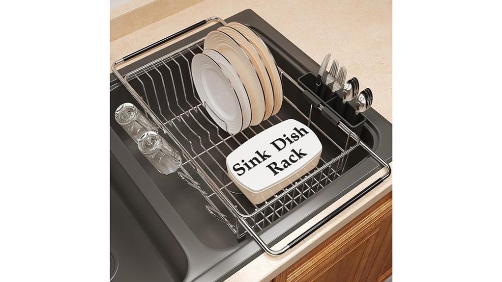 expandable stainless dish drainer rack