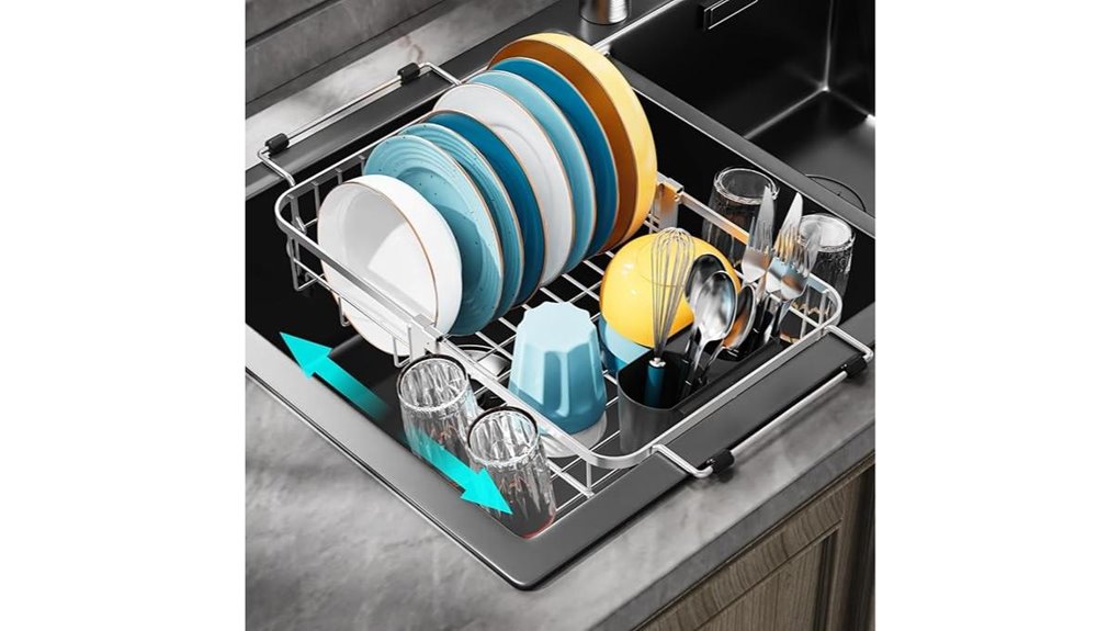 expandable stainless steel dish rack