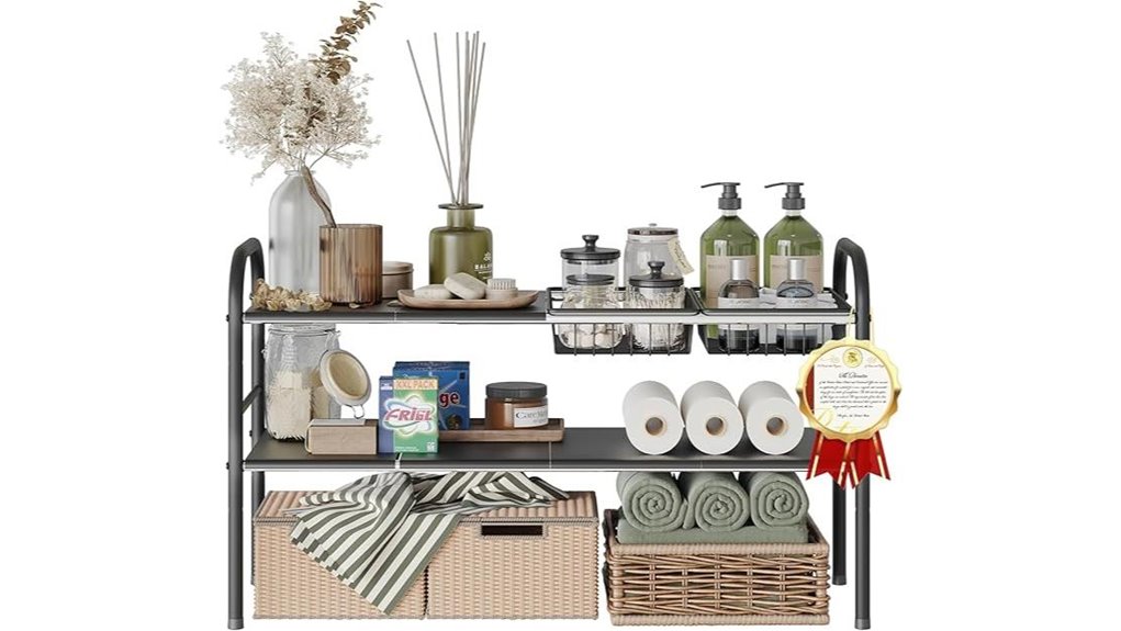 expandable under sink 2 tier organizer