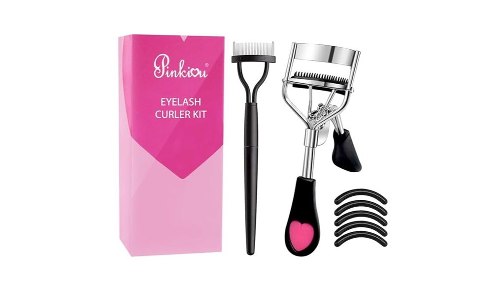 eyelash curler built in comb