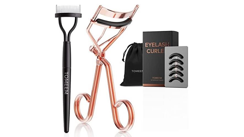 eyelash curler with comb