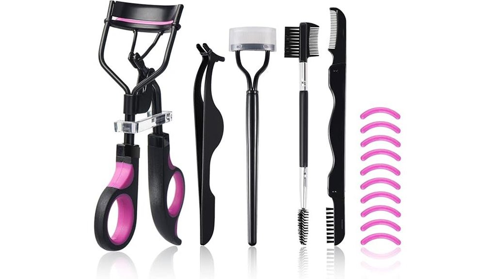 eyelash kit curler comb brushes