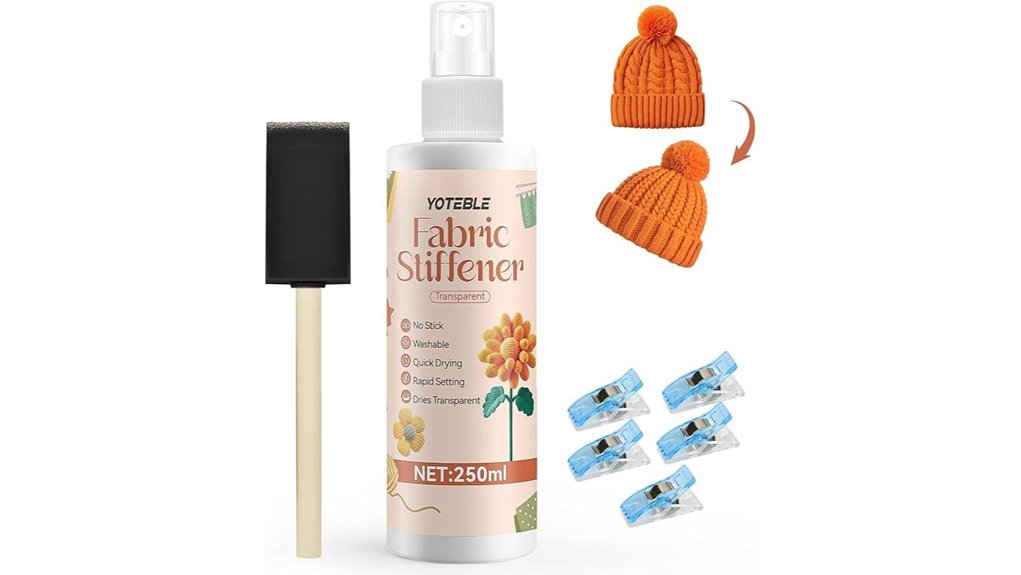 fabric stiffening spray for draping