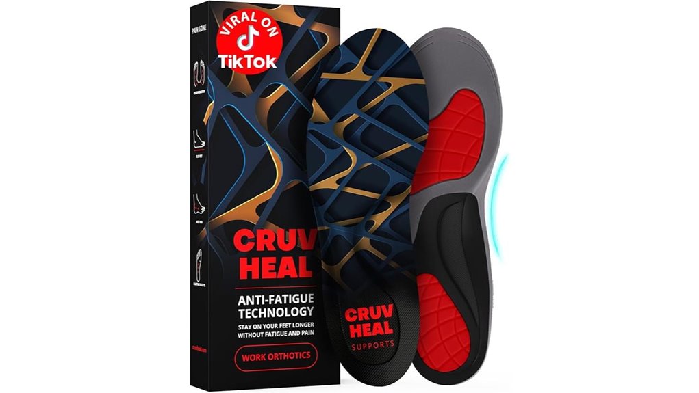 fatigue reducing arch support insoles